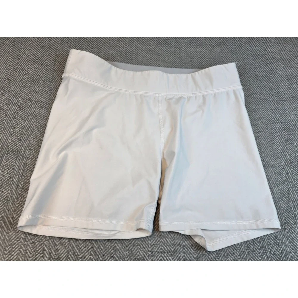 DSG Womens Compression Shorts White Size Large Athletic Spandex Training Sporty